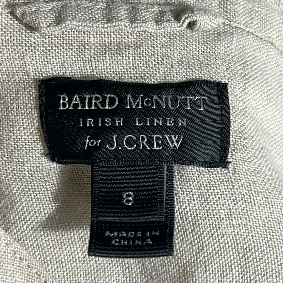 Baird McNutt x J Crew Popover Flax Irish Linen Top Size 8 - Picture 3 of 11